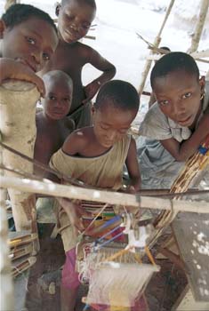Boy weaving II